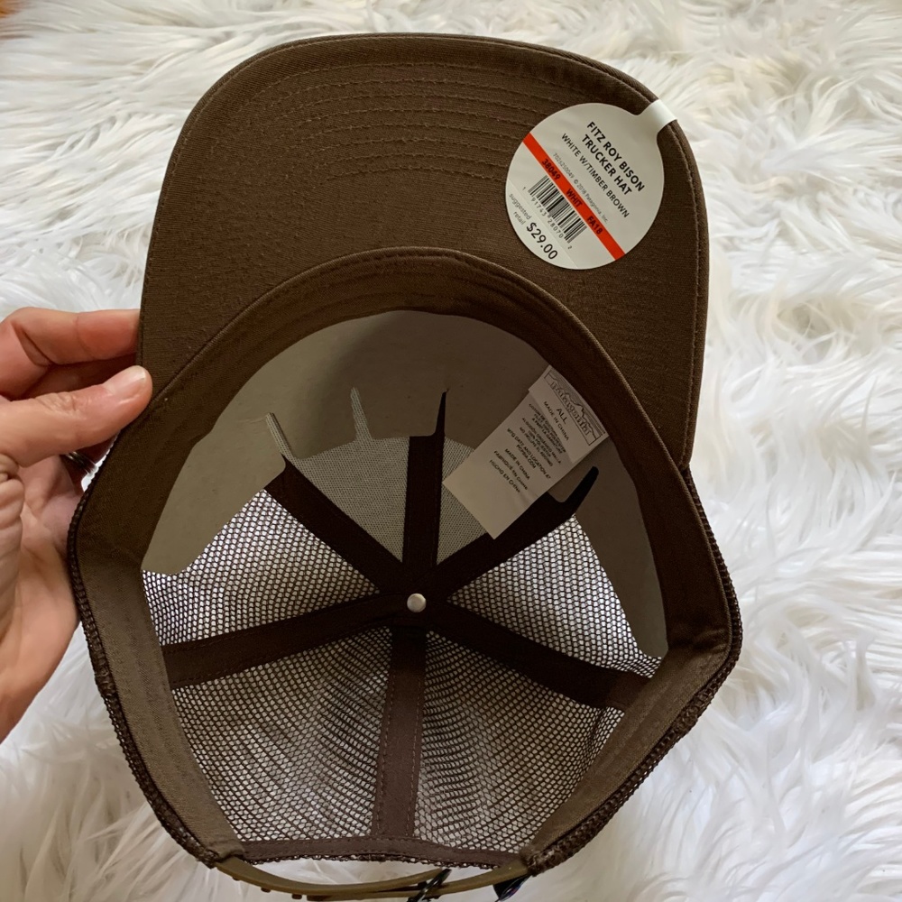 NWT Patagonia Bison Trucker Hat Cap Brown Buffalo - Picture 4 of 6